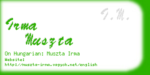 irma muszta business card